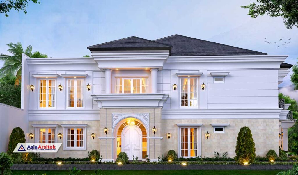 Jasa Arsitek Desain Rumah Mewah Tropis 2 Lantai di PIK Jakarta Utara