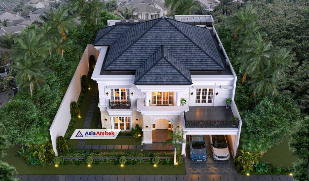 Jasa Arsitek Desain Rumah Mewah Tropis 2 Lantai di PIK Jakarta Utara