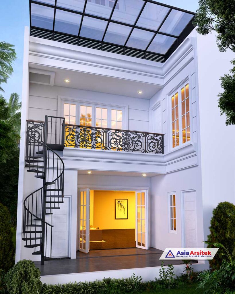 Jasa Arsitek Desain Rumah Mewah Tropis 2 Lantai di PIK Jakarta Utara
