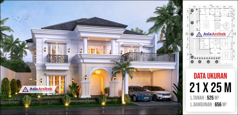Jasa Arsitek Desain Rumah Mewah Tropis 2 Lantai di PIK Jakarta Utara