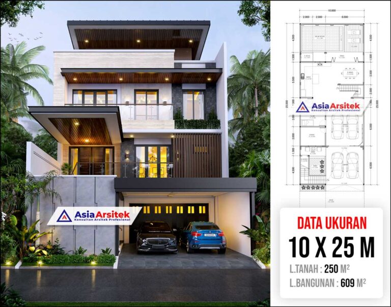 Jasa Arsitek Desain Rumah Minimalis Kontemporer 3 Lantai di Kota Tangerang Banten