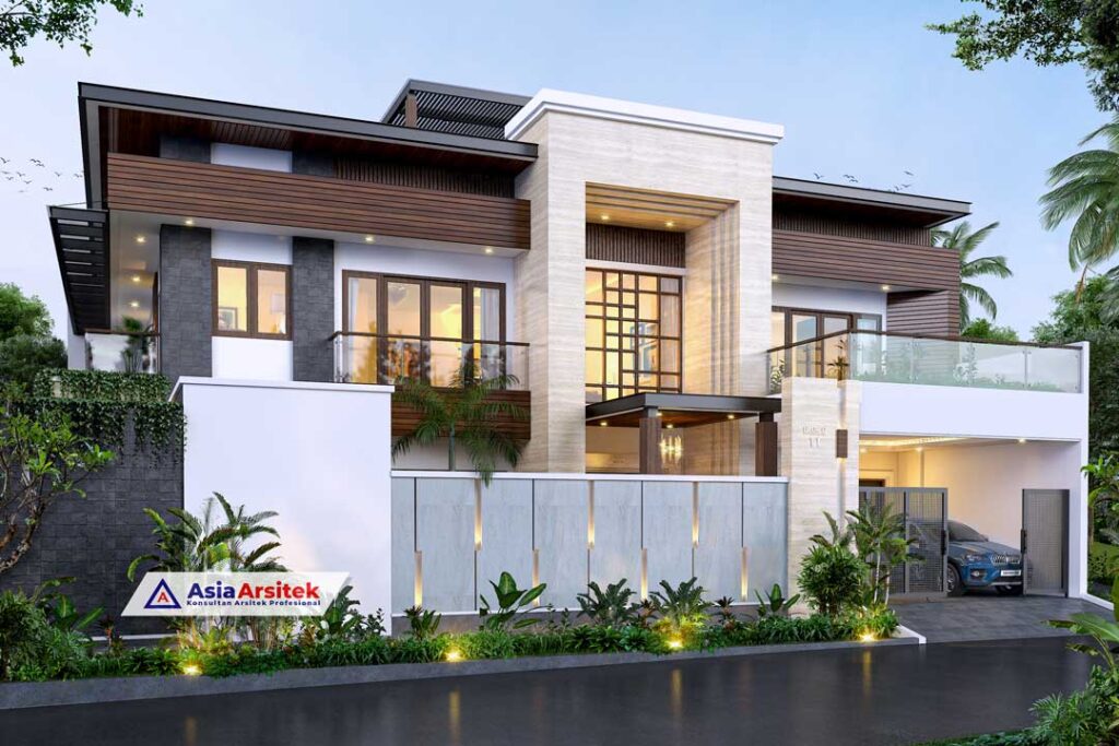 Jasa Arsitek Desain Rumah Tropis Modern 2 Lantai di Kota Bandar Lampung