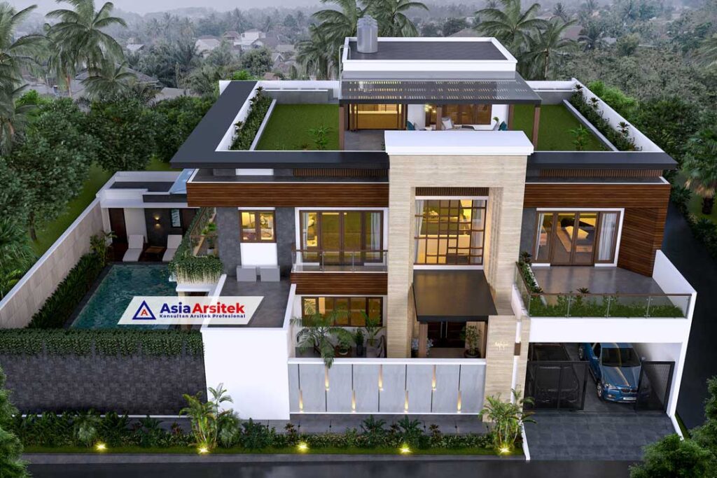 Jasa Arsitek Desain Rumah Tropis Modern 2 Lantai di Kota Bandar Lampung