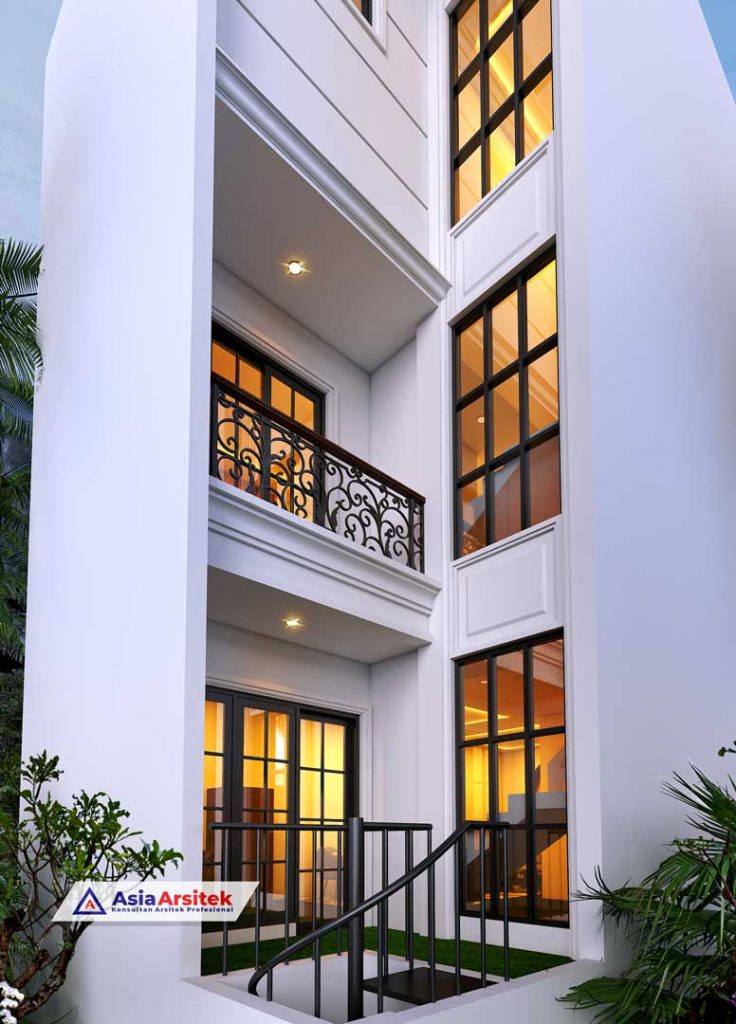 Jasa Arsitek Desain Rumah Tropis Modern 4 Lantai di Kelapa Gading Jakarta Utara