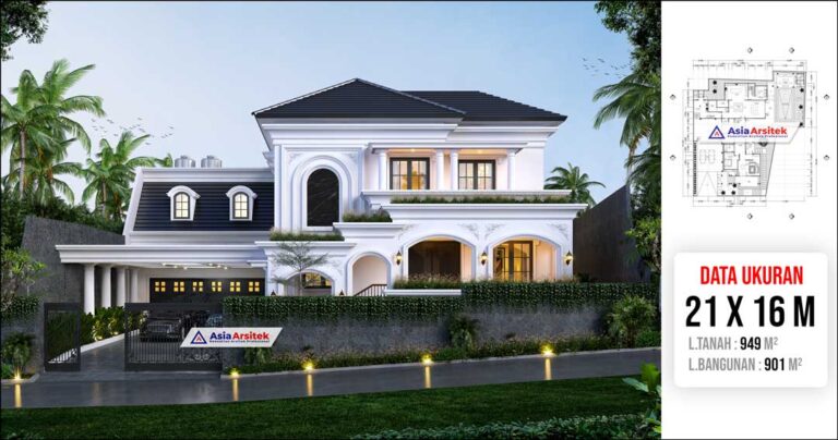 Jasa Arsitek Desain Rumah Mediterania 2 Lantai di Cipete Selatan Jakarta Selatan