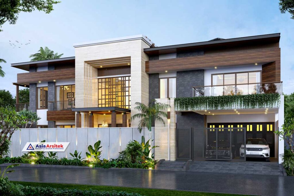 Jasa Arsitek Desain Rumah Tropis Modern 2 Lantai di Bandar Lampung