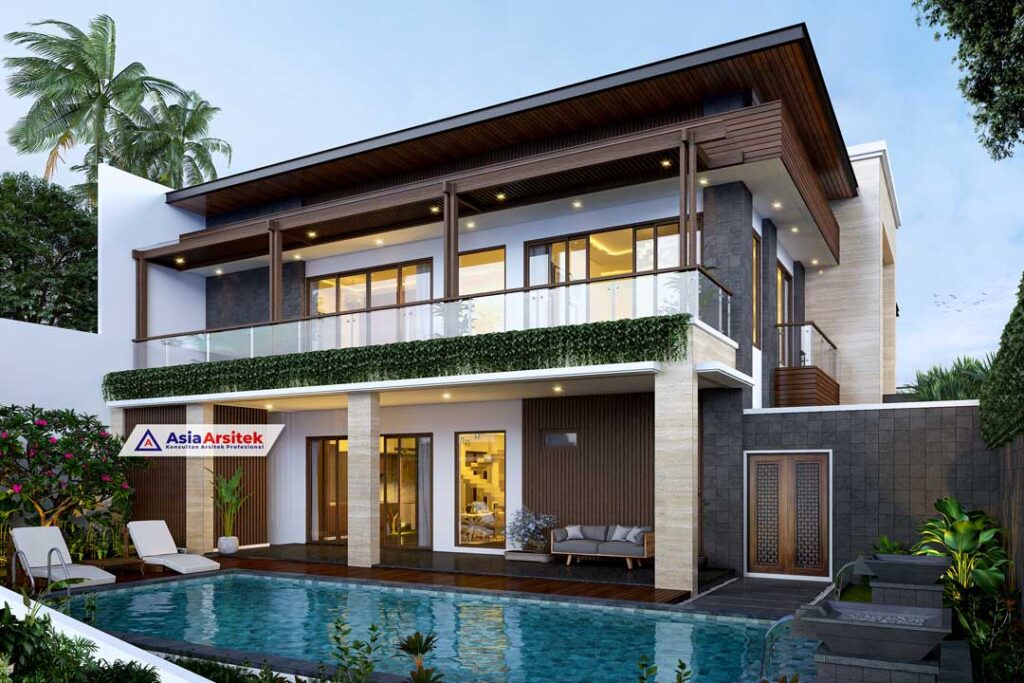 Jasa Arsitek Desain Rumah Tropis Modern 2 Lantai di Bandar Lampung