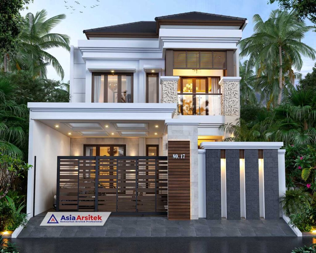 Jasa Arsitek Desain Rumah Tropis Modern 2 Lantai di Taiwan