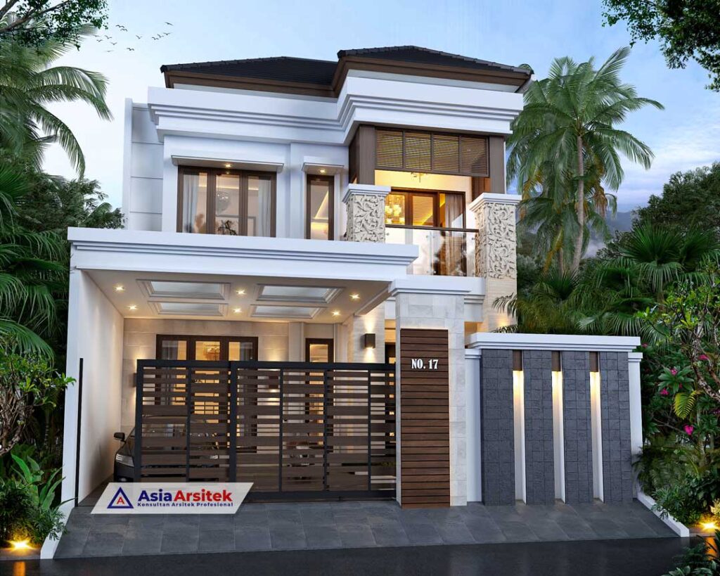 Jasa Arsitek Desain Rumah Tropis Modern 2 Lantai di Taiwan
