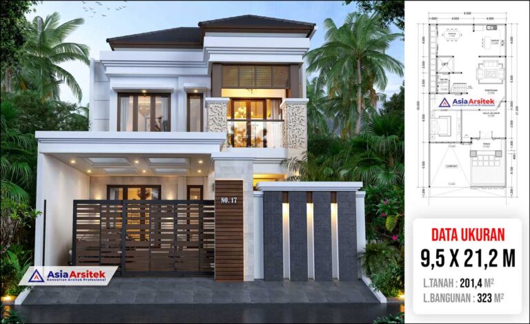Jasa Arsitek Desain Rumah Tropis Modern 2 Lantai di Taiwan