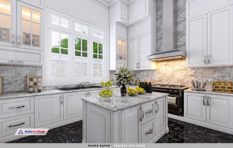 Detail Kabinet Atas Dapur Bersih Pencahayaan LED Strip