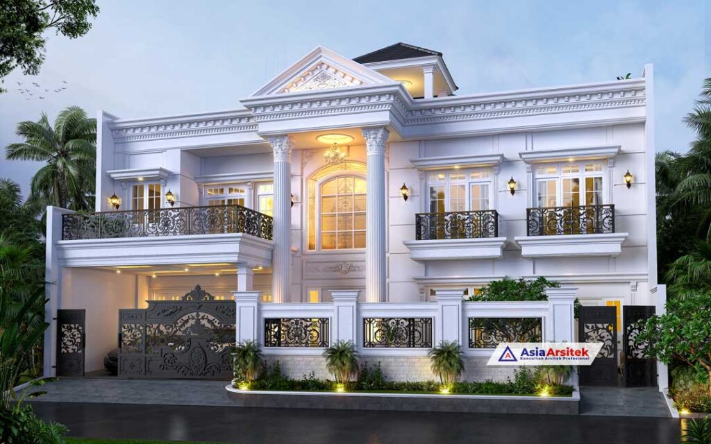 Jasa Arsitek Desain Rumah Klasik Mewah 2 Lantai di Kota Bogor Jawa Barat
