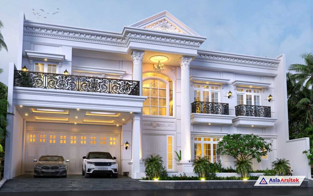 Jasa Arsitek Desain Rumah Klasik Mewah 2 Lantai di Kota Bogor Jawa Barat