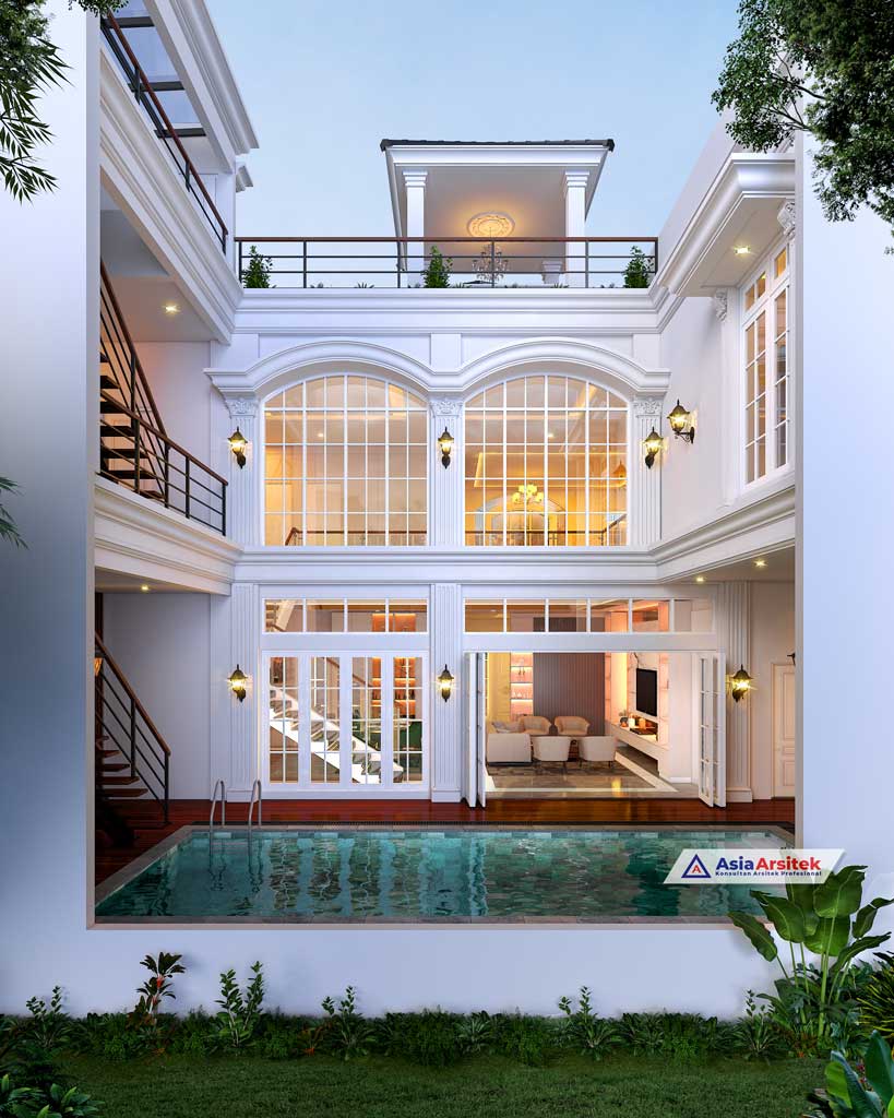 Jasa Arsitek Desain Rumah Klasik Mewah 2 Lantai di Kota Bogor Jawa Barat
