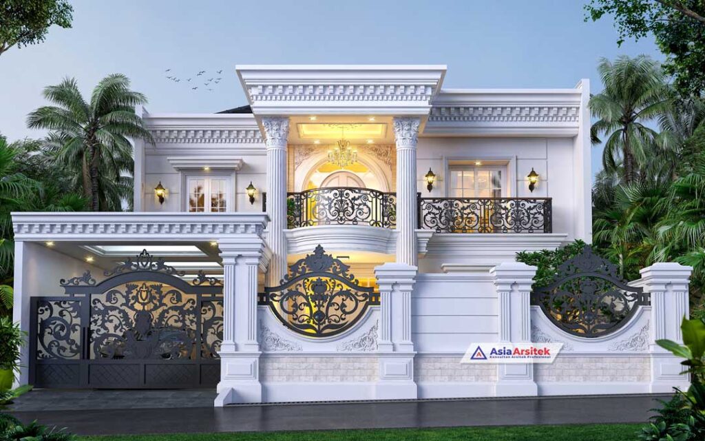 Jasa Arsitek Desain Rumah Klasik Mewah 2 Lantai di Pasar Minggu Jakarta Selatan