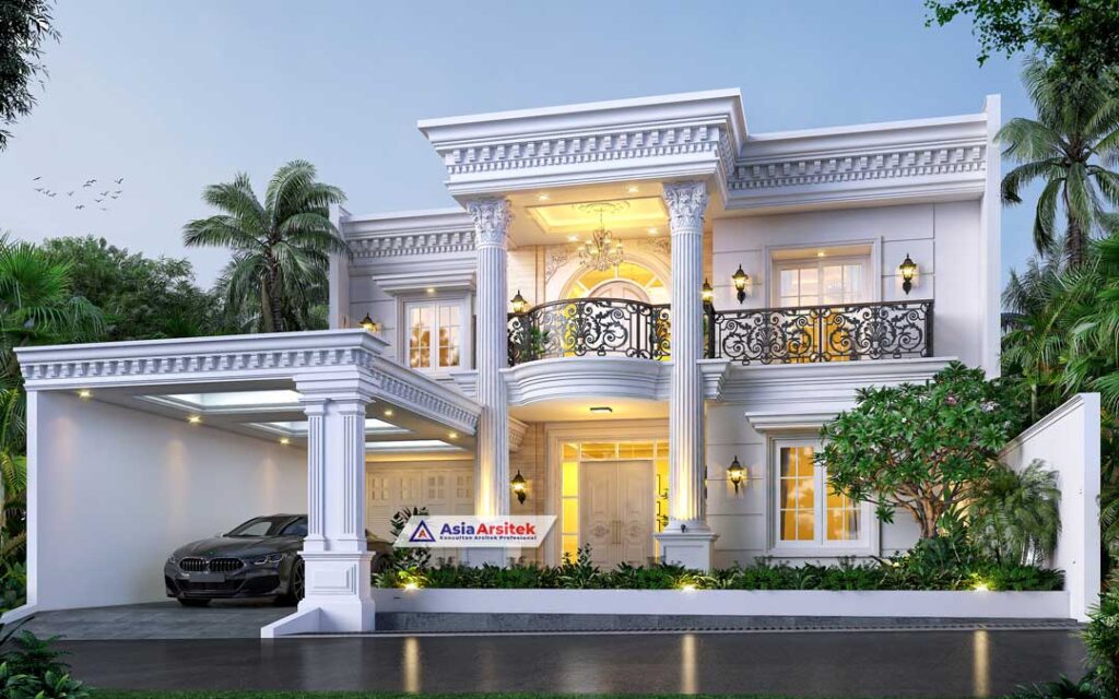 Jasa Arsitek Desain Rumah Klasik Mewah 2 Lantai di Pasar Minggu Jakarta Selatan