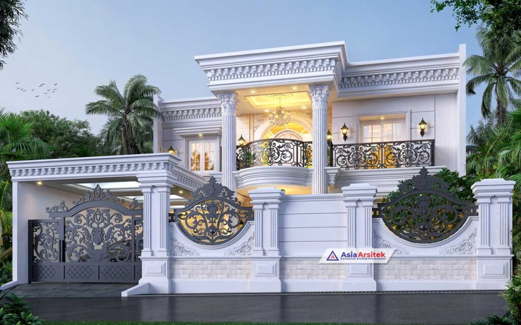 Jasa Arsitek Desain Rumah Klasik Mewah 2 Lantai di Pasar Minggu Jakarta Selatan