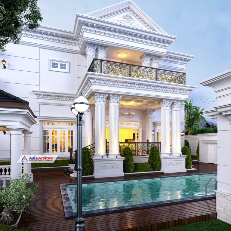 Fasad Samping Rumah Klasik Tropis Sentul City Bogor