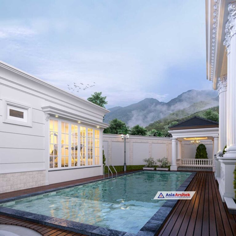 Balkon Atas Rumah Klasik Mewah Ornamen Besi Tempa Tematik