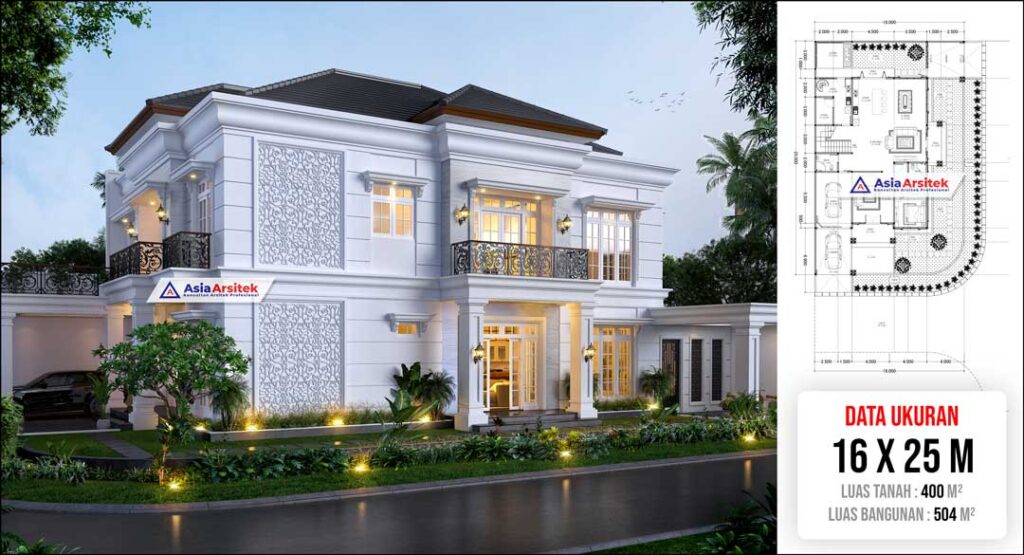 Jasa Arsitek Desain Rumah Tropis Modern 2 Lantai di Gading Serpong Tangerang