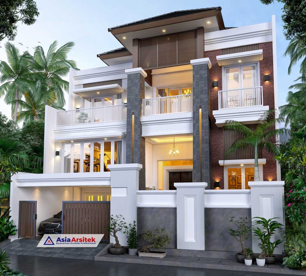 Jasa Arsitek Desain Rumah Tropis Modern 2 Lantai di Kota Jakarta Timur