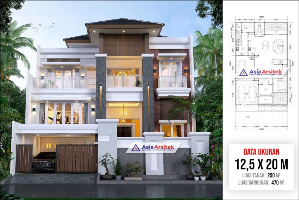 Jasa Arsitek Desain Rumah Tropis Modern 2 Lantai di Kota Jakarta Timur