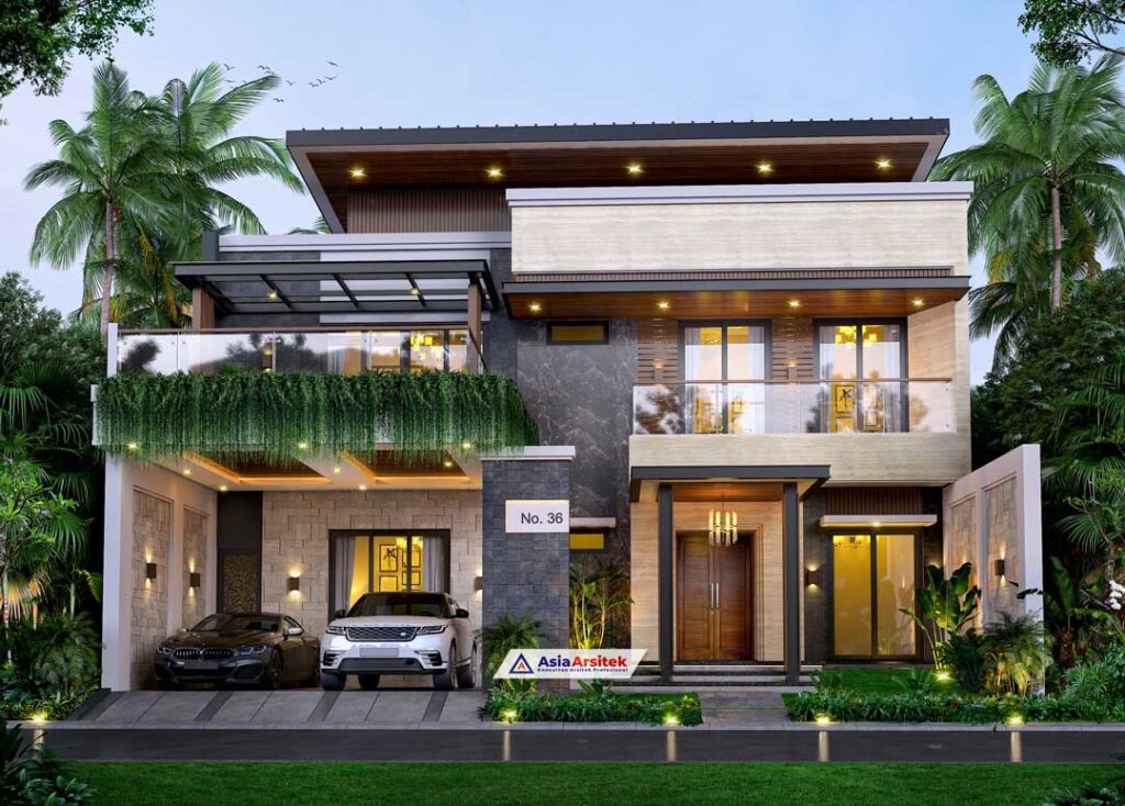 Jasa Arsitek Desain Rumah Minimalis Modern 2 Lantai di Graha Raya Tangerang Selatan