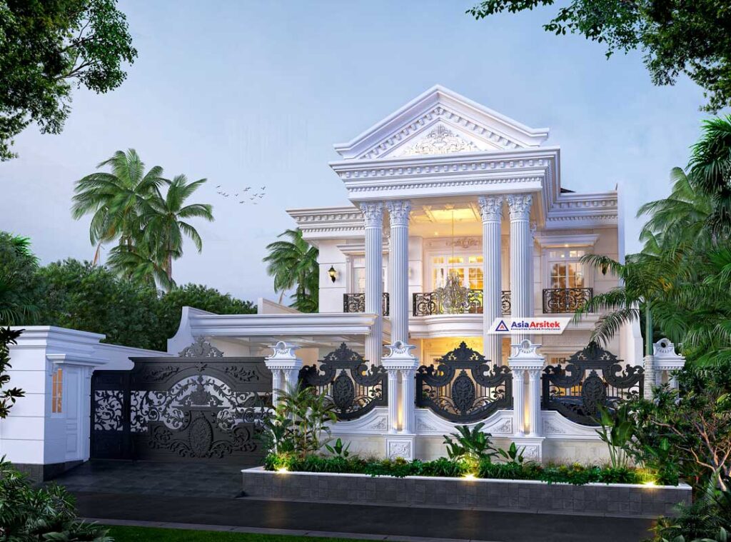 Jasa Arsitek Desain Rumah Klasik Mewah 2 Lantai di Jatisampurna Bekasi