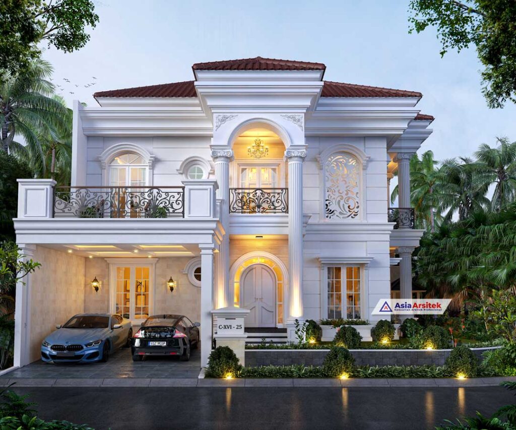 Jasa Arsitek Desain Rumah Klasik Mewah 2 Lantai di Sawangan Depok