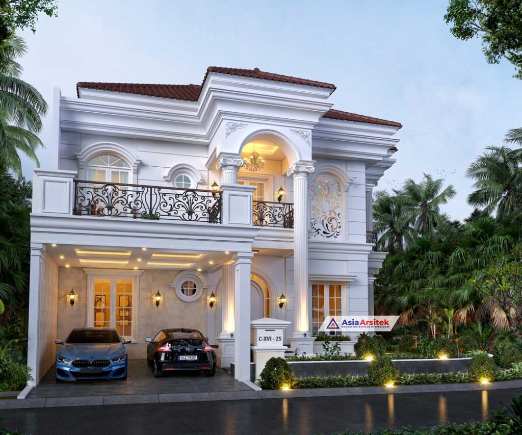 Jasa Arsitek Desain Rumah Klasik Mewah 2 Lantai di Sawangan Depok