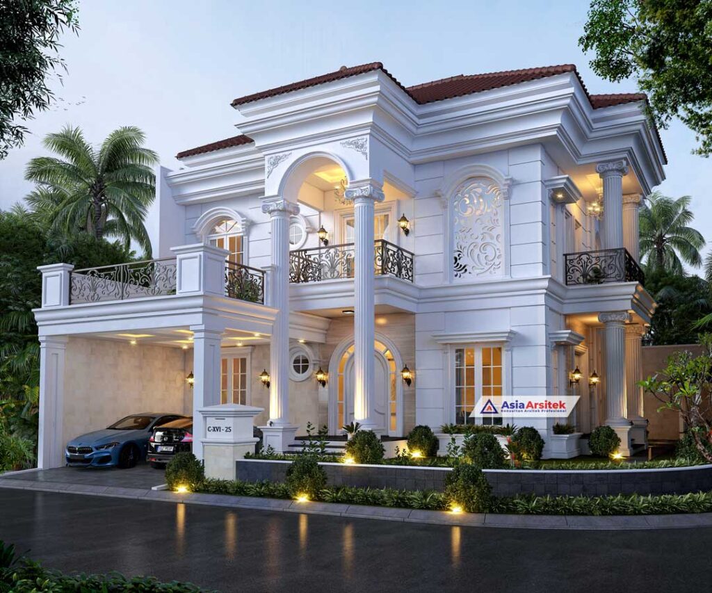 Jasa Arsitek Desain Rumah Klasik Mewah 2 Lantai di Sawangan Depok