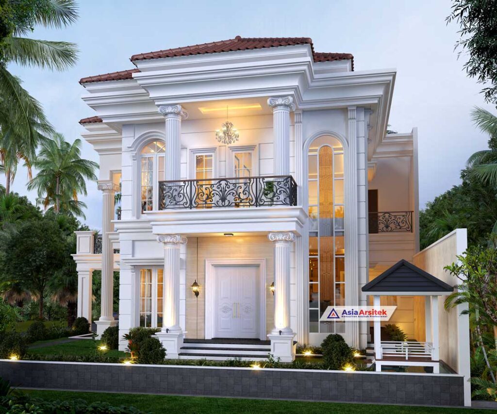Jasa Arsitek Desain Rumah Klasik Mewah 2 Lantai di Sawangan Depok