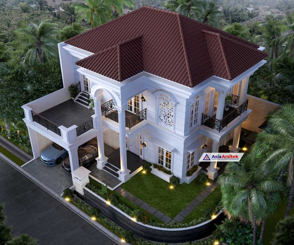 Jasa Arsitek Desain Rumah Klasik Mewah 2 Lantai di Sawangan Depok