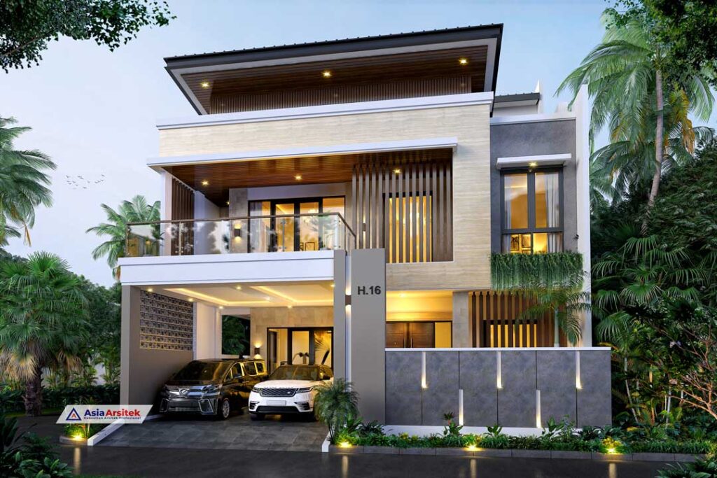 Jasa Arsitek Desain Rumah Minimalis Modern 3 Lantai di Kota Harapan Indah Bekasi