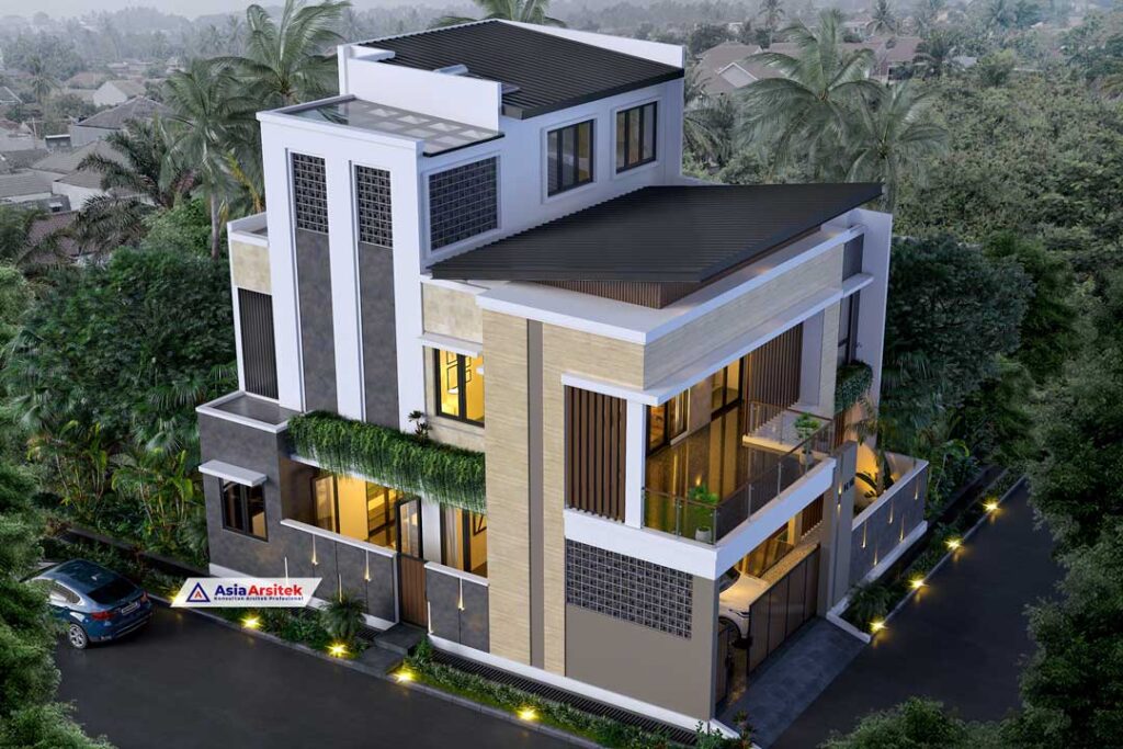 Jasa Arsitek Desain Rumah Minimalis Modern 3 Lantai di Kota Harapan Indah Bekasi
