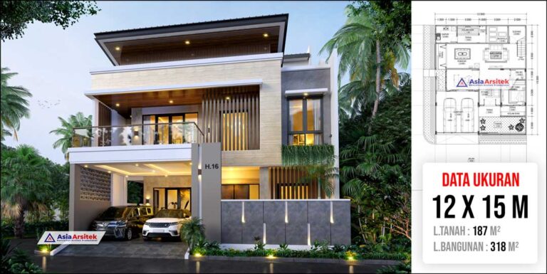Jasa Arsitek Desain Rumah Minimalis Modern 3 Lantai di Kota Harapan Indah Bekasi