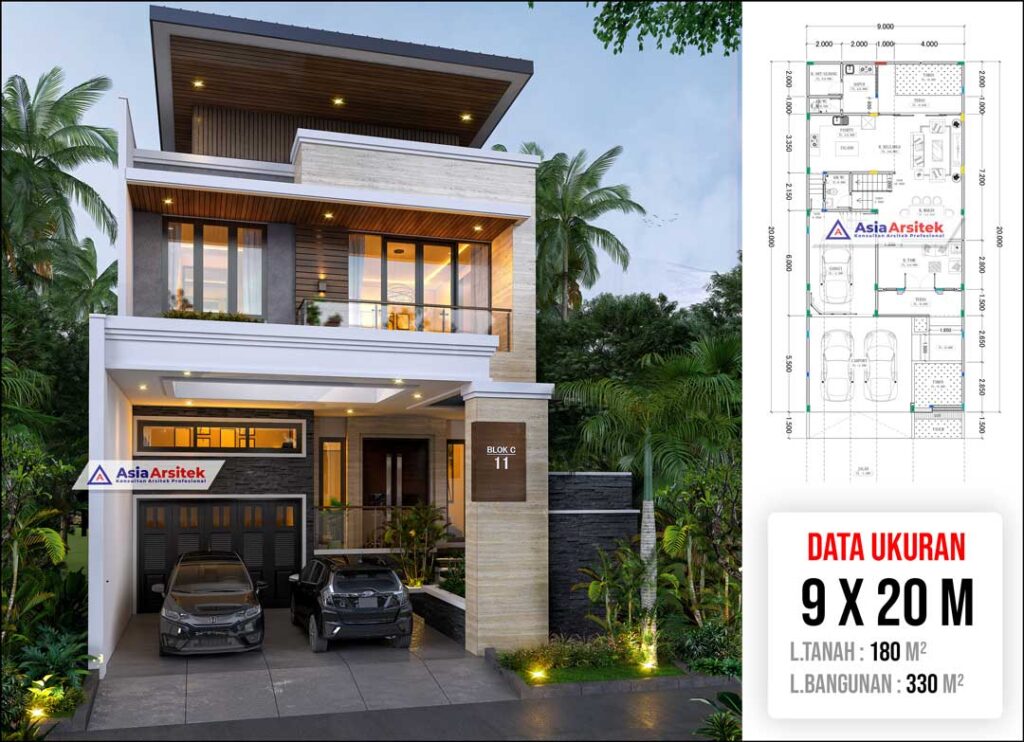 Jasa Arsitek Desain Rumah Minimalis Modern 2 Lantai di Kelapa Gading Jakarta Utara