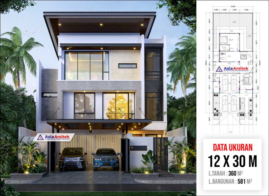 Jasa Arsitek Desain Rumah Modern 3 Lantai di Kalideres Jakarta Barat