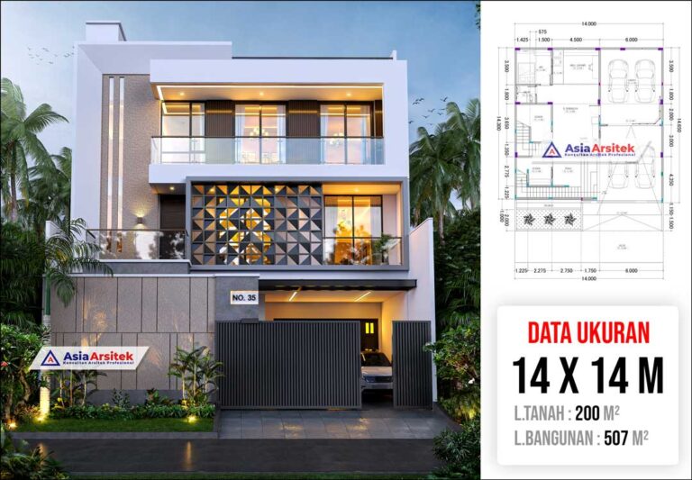Jasa Arsitek Desain Rumah Modern 4 Lantai di Sunter Jakarta Utara
