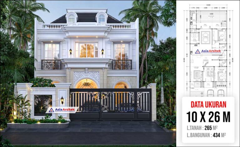 Jasa Arsitek Desain Rumah Tropis 3 Lantai di Cempaka Putih Jakarta Pusat