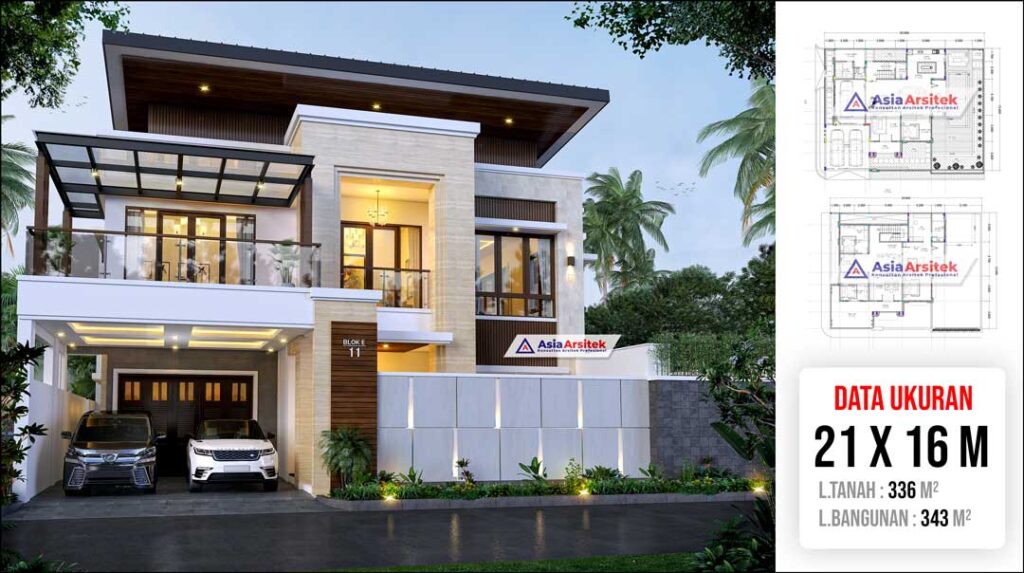 Jasa Arsitek Desain Rumah Tropis Modern 2 Lantai di Serang Banten