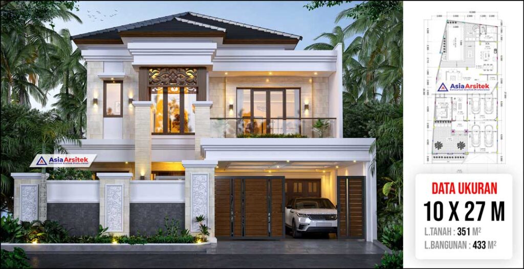 Jasa Arsitek Desain Rumah Tropis Modern 2 Lantai di Serpong Tangerang Selatan