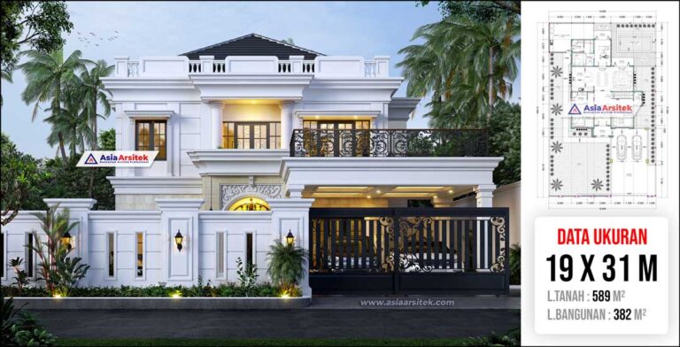 Jasa Arsitek Desain Rumah Mewah Tropis 2 Lantai di Taoyuan City Taiwan