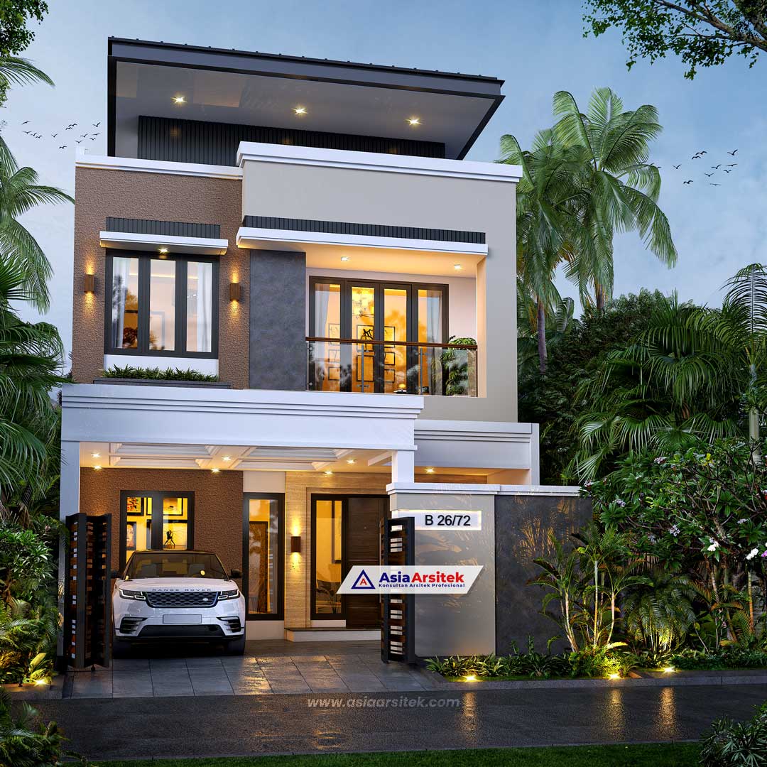 Jasa Arsitek Desain Rumah Minimalis Modern 2 Lantai di Pinang Kota Tangerang
