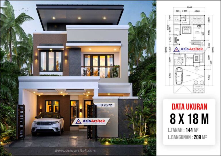 Jasa Arsitek Desain Rumah Minimalis Modern 2 Lantai di Pinang Kota Tangerang