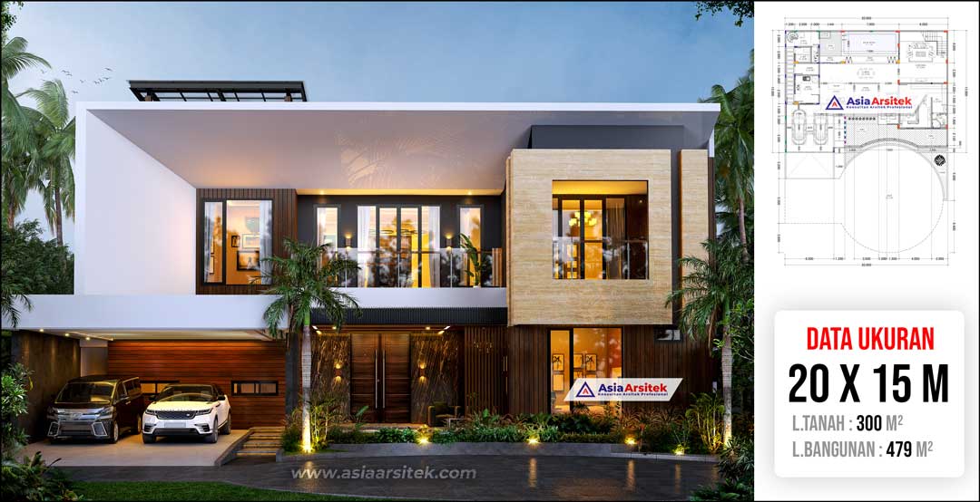Jasa Arsitek Desain Rumah Modern 2 Lantai di Modernland Tangerang