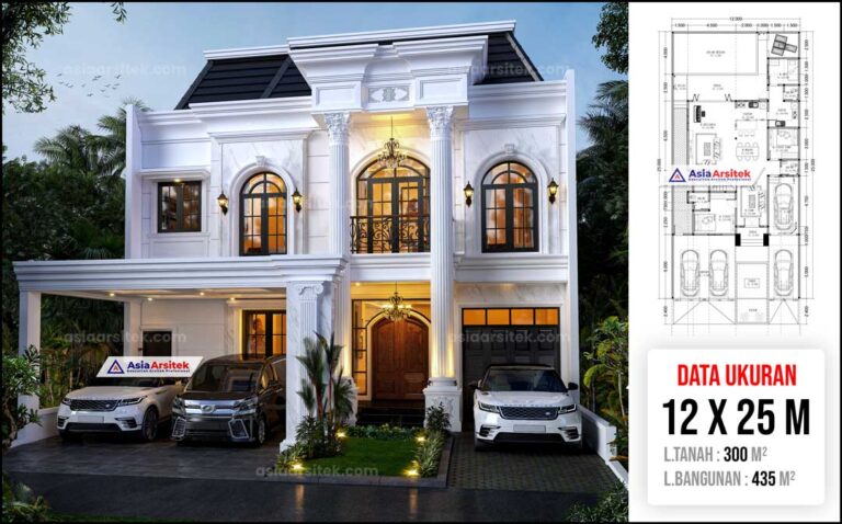 Jasa Arsitek Desain Rumah Klasik 2 Lantai di Bekasi Jawa Barat