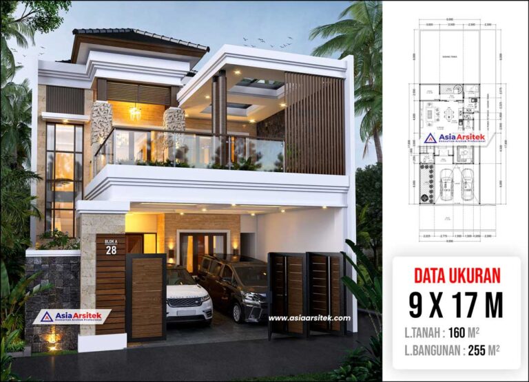 Jasa Arsitek Desain Rumah Tropis Modern 2 Lantai di Bogor Selatan Jawa Barat