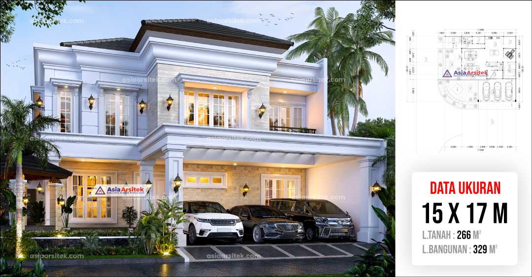 Jasa Arsitek Desain Rumah Tropis Modern 2 Lantai di Cikarang Timur Bekasi