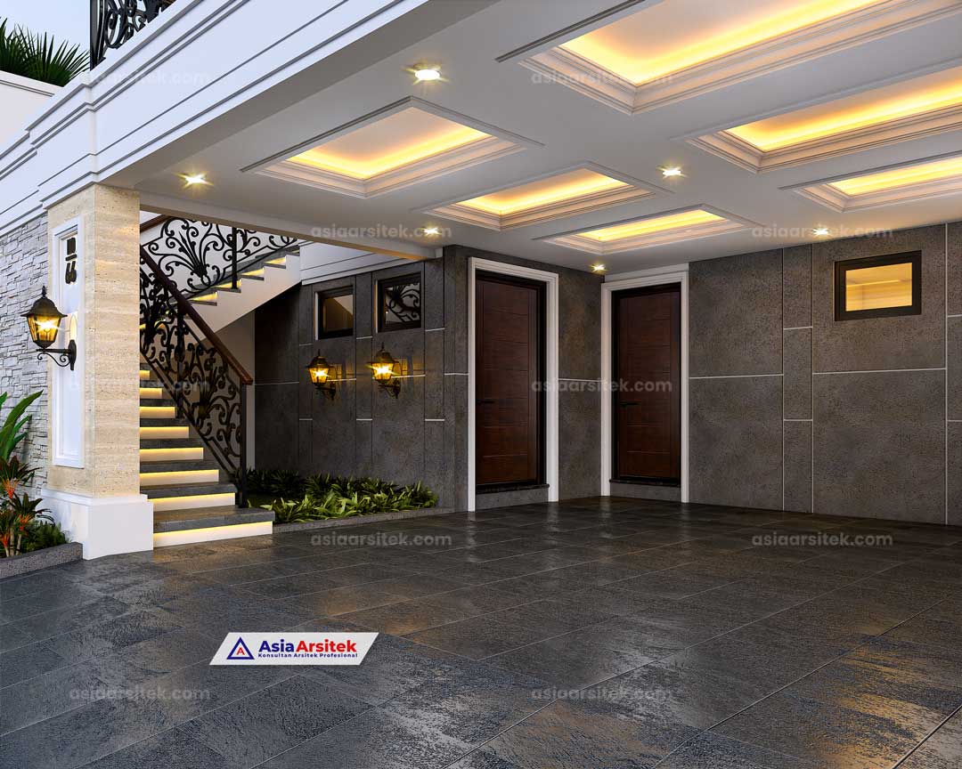 Jasa Arsitek Desain Rumah Tropis Modern 4 Lantai di PIK Jakarta Utara
